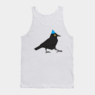 Cute crow with birthday hat Tank Top